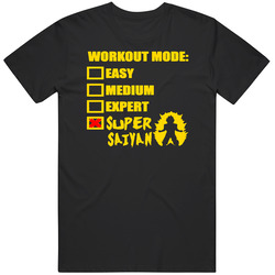 Workout Mode Super Saiyan Dragon Ball Z Fan Gym T Shirt
