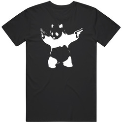 Panda Holing Guns Graffiti | T Merch Store T Shirt
