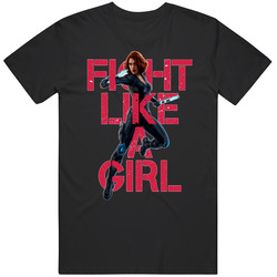 Black Widow Avengers Fight Like A Girl T Shirt