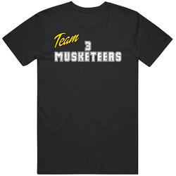 Team 3 Musketeers Cool Foodie Team Food Fan Retro T Shirt