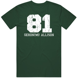 Geronimo Allison No.81 Green Bay Football Fan Worn Look Sports T Shirt