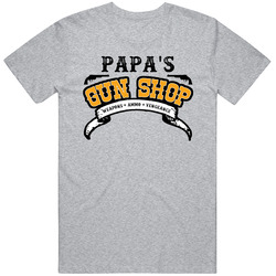 Papa Gun Shop Weapon Ammo Vengeance Firearm T Shirt