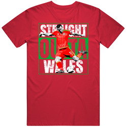 Gareth Bale Straight Outta Wales Flag Euro Cup Soccer T Shirt