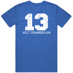 Wilt Chamberlain #13 Philadelphia Basketball Worn Look Sports T Shirt