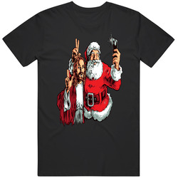 Jesus And Santa Bff Selfie - Funny Christmas Tee T Shirt