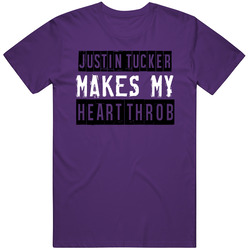Justin Tucker Makes My Heart Throb Baltimore Football Player Cool Fan T Shirt