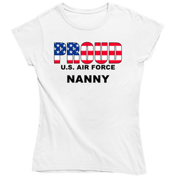Proud U.s. Air Force Nanny Ladies T Shirt