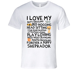 Sheprador I Love My Dog Breed Funny Custom Family Pet Lover Unisex T Shirt