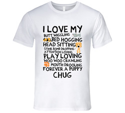 Chug I Love My Dog Breed Funny Custom Family Pet Lover Unisex T Shirt
