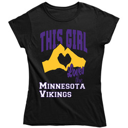 This Girl Loves The Minnesota Vikings Womens Football Ladies T Shirt