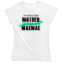 An Awesome Mother Gets Promoted To Maemae Ladies T Shirt