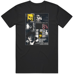 8 1/2 Fellini, T-Shirt, Movie Poster, Mastroianni, Arthouse, Cinema, Italian T Shirt 8 1/2 Fellini, T-Shirt, Movie Poster, Mastroianni, Arthouse, Cinema, Italian T Shirt