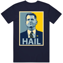 Hail Harbaugh - Navy T Shirt