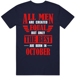 All Men Equal October Navy T Shirt