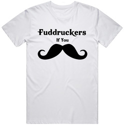 Fuddruckers If You Must Ask Mustache Funny Fast Food Gift T Shirt