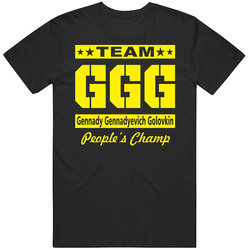 Team Ggg People's Champ Hitam T Shirt