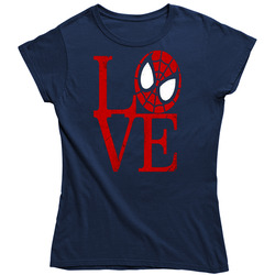 Spider Man Heart T Shirt I Love Spidey Women's Tee Ladies T Shirt