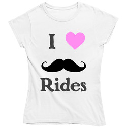I Love Mustache Rides Ladies T Shirt