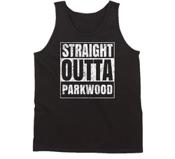 Straight Outta Parkwood City Grunge Worn Look Parody Tanktop