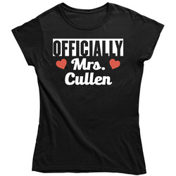 Officially Mrs Cullen Just Married Funny Wife Ladies T Shirt