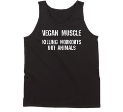 The Quotable Tees Vegan Muscle Killing Workouts Not Animals Vegetarian Gym Fitness Tank-top Tanktop