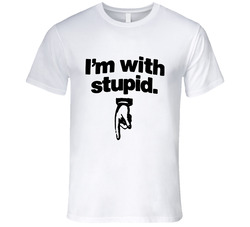 I'm With Stupid, Hand Pointing Down T Shirt