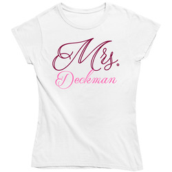 Mrs Deckman Last Name Funny Ladies T Shirt