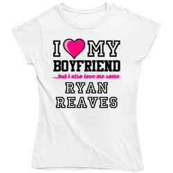 Love My Boyfriend Ryan Reaves St Louis Hockey Player Fan Ladies T Shirt