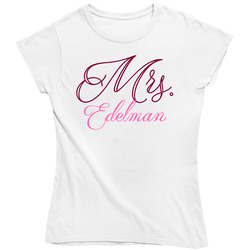 Mrs Edelman Last Name Funny Ladies T Shirt