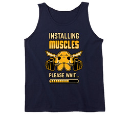 Pikachu Installing Muscles Please Wait Men's Lifting Tanktop