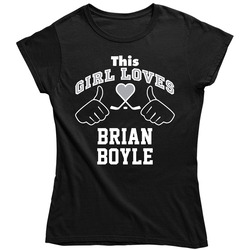 This Girl Loves Brian Boyle Los Angeles Hockey Fan Sports Ladies T Shirt