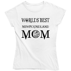 Newfoundland Worlds Best Mom Dog Ladies T Shirt