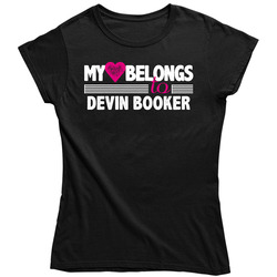 My Heart Belongs To Devin Booker Phoenix Basketball Player Fan Ladies T Shirt
