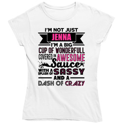 Not Just Jenna Wonderful Awesome Custom Name Mothers Day Ladies T Shirt