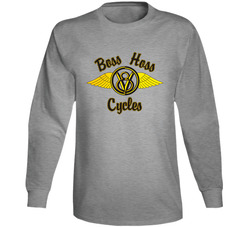 Boss Hoss Long Sleeve Grey Long Sleeve T Shirt