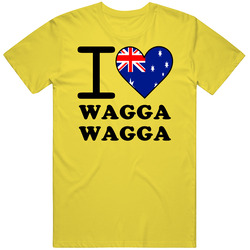 I Love Wagga Wagga Australia Heart Flag Cool T Shirt