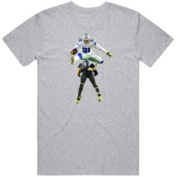 Zeke Elliot Hurdle Dallas Football Team Running Back Fan T Shirt