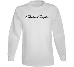 Chris Craft Boat Brand Marine Fathers Day Worn Look Secret Santa Christmas Gift Long Sleeve T Shirt