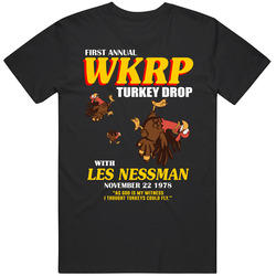 Wkrp Turkey Drop 1978 Hitam T Shirt