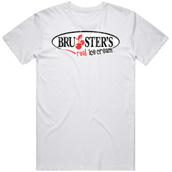 Bruster's Real Ice Cream Cool Popular Food Drink Restaurant Brand Logo Gift T Shirt