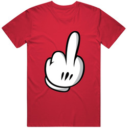 Mickey Glove Hand Middle Finger Funny Cartoon T Shirt