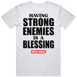 Nipsey Hussle 2 Strong Enemies Putih T Shirt