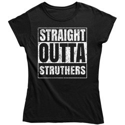 Straight Outta Struthers City Grunge Worn Look Cool Ladies T Shirt