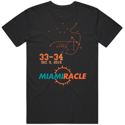 Miami Miracle Cool Football Fan Black T Shirt