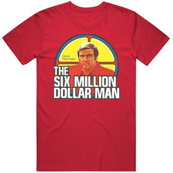 Six Million Dollar Man Retro Red T Shirt