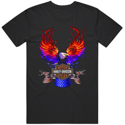 Hot Design Harley Eagle Logo T Shirt