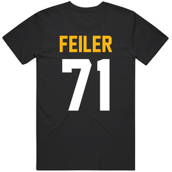 Matt Feiler # 71 Jersey Back Pittsburgh Football Team Fan For Black T Shirt