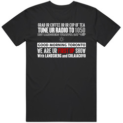 First Up Morning Radio Show Song Lyrics Jingle T Shirt