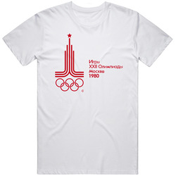 Moscow Summer Olympics 1980 Retro Logo World Olympiad Event T Shirt