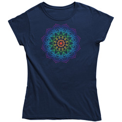 Rainbow Mandala Women's Tribal Ladies T Shirt
